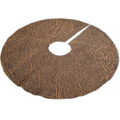 ナチュラルブラウンレザー:テクスチャ付き背景 ブラッシュドポリエステルツリースカート (アングル)