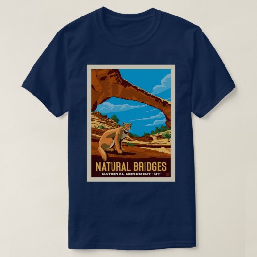 ナチュラルブリッジス国立記念碑UTah Tシャツ (デザイン正面)
