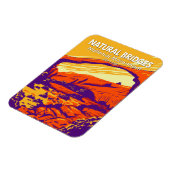 ナチュラルブリッジズナショナルモニュメントユタヴィンテージ マグネット (左側)