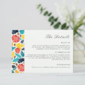 ナチュラルブルーイエローウォーター色ひまわり結婚の花 エンクロージャーカード (スタンド正面)