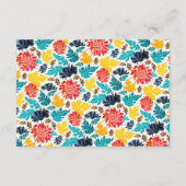 ナチュラルブルーイエローウォーター色ひまわり結婚の花 エンクロージャーカード (裏面)