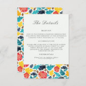 ナチュラルブルーイエローウォーター色ひまわり結婚の花 エンクロージャーカード (正面/裏面)