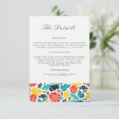 ナチュラルブルーイエローウォーター色ひまわり結婚の花 エンクロージャーカード (スタンド正面)