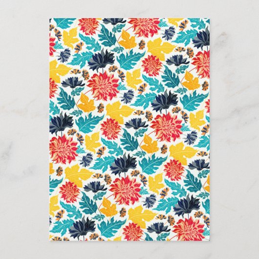 ナチュラルブルーイエローウォーター色ひまわり結婚の花 メニュー (裏面)