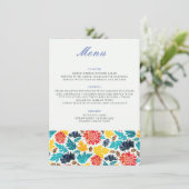 ナチュラルブルーイエローウォーター色ひまわり結婚の花 メニュー (スタンド正面)