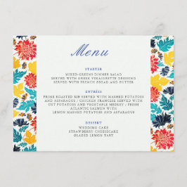 ナチュラルブルーイエローウォーター色ひまわり結婚の花 メニュー