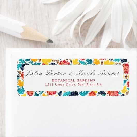 ナチュラルブルーイエローウォーター色ひまわり結婚の花 ラベル (インサイチュ)