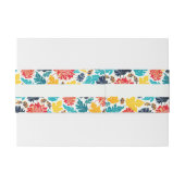 ナチュラルブルーイエローウォーター色ひまわり結婚の花 招待状ベリーバンド (裏面例)