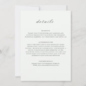 ナチュラルブルーイエローウォーター色ひまわり結婚の花 招待状 (裏面)