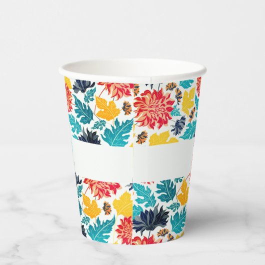 ナチュラルブルーイエローウォーター色ひまわり結婚の花 紙コップ (右)