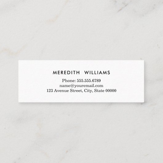 ナチュラルブルーリネングラッドキャップ卒業インサート スキニー名刺 (裏面)