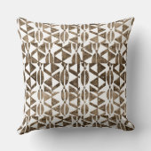ナチュラルブロックプリントの部族模様 クッション (裏面)