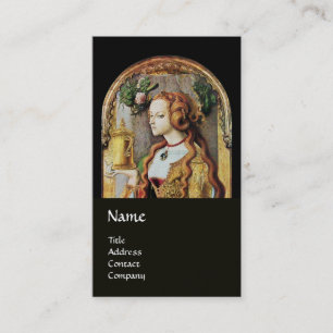 ナチュラルヘア、美しい、化粧品モノグラム黒金ゴールド 名刺