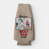 ナチュラルベストダッド 父の日 2枚写真コラージュ ボトルクーラー (正面)