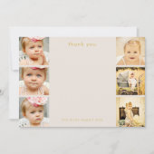 ナチュラルベビーありがとう6フォトフレームフラットカード サンキューカード (正面)