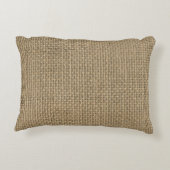 ナチュラルベージュタンジュートバーラップキャ素朴ビン結婚ズ アクセントクッション (裏面)