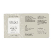 ナチュラルベージュボホ柄ロゴ 2OZ ドロッパーボトル ラベル (正面)