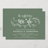 ナチュラルボタニカルウェディングリハーサルディナー 招待状 (正面/裏面)