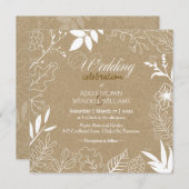 ナチュラルボタニカルガーデンウェディング 招待状 (正面/裏面)