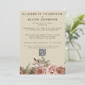 ナチュラルボホコテージコアフローラエンチャント結婚ズ 招待状 (スタンド正面)