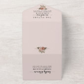 ナチュラルボホコテージコア結婚フローラの写真RSVP オールインワン招待状 (外側)