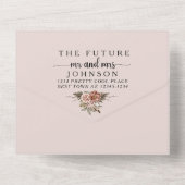 ナチュラルボホコテージコア結婚フローラの写真RSVP オールインワン招待状 (裏面)