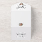 ナチュラルボホコテージコア結婚フローラの写真RSVP オールインワン招待状 (外側)