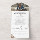 ナチュラルボホコテージコア結婚フローラの写真RSVP オールインワン招待状 (内側)