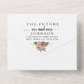 ナチュラルボホコテージコア結婚フローラの写真RSVP オールインワン招待状 (裏面)