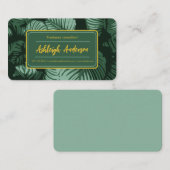ナチュラルボホセージ緑葉の模様 名刺 (正面/裏面)