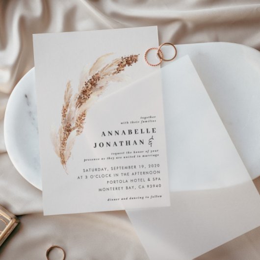 ナチュラルボホパンパスグラスエレガントな結婚式