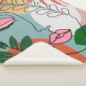 ナチュラルボホ熱帯イラストレーション シェルパブランケット (3/4)