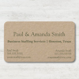 ナチュラルミニマルKraft名刺2名付き 名刺