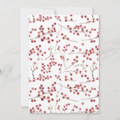 ナチュラルモダンレッドベリークリスマスパーティー 招待状 (裏面)