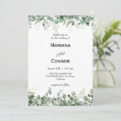 ナチュラルユーカリプトゥスグリーン結婚式招待状 招待状 (スタンド正面)