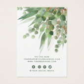 ナチュラルユーカリ&金ゴールドグリッターディスプレイカード (裏面)