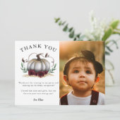 ナチュラルリトルパンプキン誕生日パーティーの写真 サンキューカード (スタンド正面)