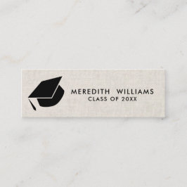 ナチュラルリネングラッドキャップ卒業インサート スキニー名刺