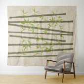 ナチュラルリネンルックバンブープラント タペストリー (インサイチュ(横))