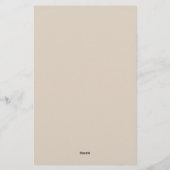 ナチュラルリネン無地のカラー 便箋 (裏面)