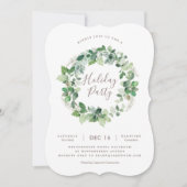 ナチュラルリースホリデーパーティー招待状 招待状 (正面)