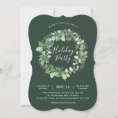 ナチュラルリースホリデーパーティー招待状 招待状 (正面)