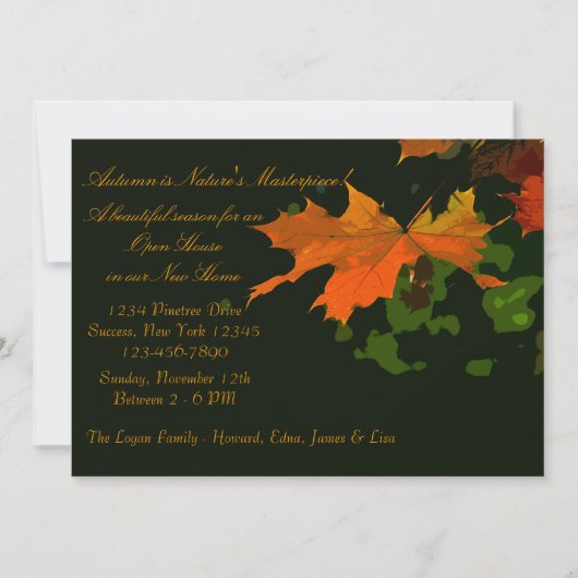 ナチュラルリーフの招待状 招待状 (正面)