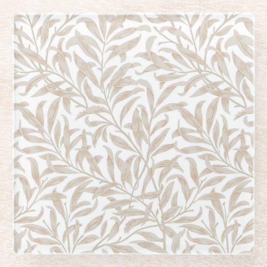 ナチュラルリーフ/金ゴールドグリッターコースター ガラスコースター (正面)