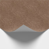 ナチュラルレザーの質感:シームレスブラウン詳細 ラッピングペーパー (角)