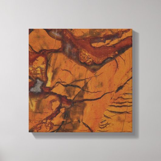 ナチュラルレッドジャスパーとクォーツ写真 キャンバスプリント (正面)