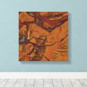 ナチュラルレッドジャスパーとクォーツ写真 キャンバスプリント (インサイチュ (ウッドフロア))