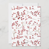 ナチュラルレッドベリーメリークリスマススクリプトフォトホール シーズンカード (裏面)