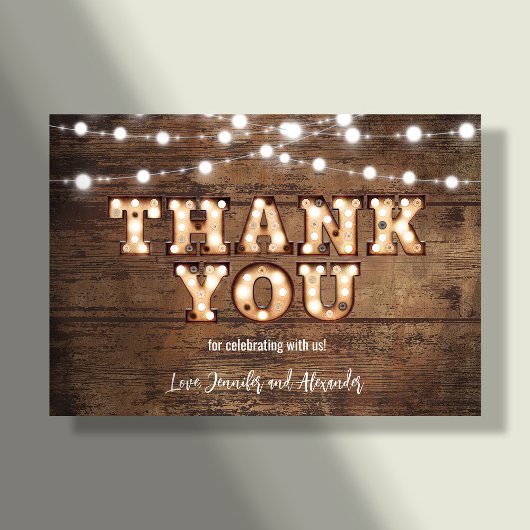 ナチュラルレトロエンゲージメントパーティー サンキューカード