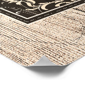 ナチュラルローズエレガントウッドダイヤモンドパーティーバナー ポスター (角)